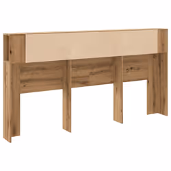 vidaXL Headboard Cabinet Bookcase Bed Headboard Artisian Oak Engineered Wood - Additional view 5