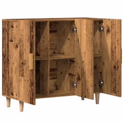 vidaXL Sideboard Console Cabinet Cupboard Storage Organiser Engineered Wood - old wood - Additional view 5