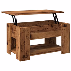 vidaXL Coffee Table Engineered Wood Couch Centre Accent Table Multi Colours - old wood - Additional view 7