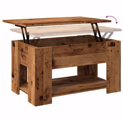 vidaXL Coffee Table Engineered Wood Couch Centre Accent Table Multi Colours - old wood - Additional view 8