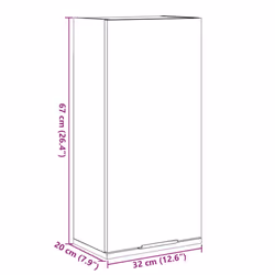vidaXL Wall-mounted Bathroom Cabinet Toilet Vanity Unit Cupboard Concrete Grey - Additional view 4