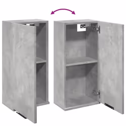 vidaXL Wall-mounted Bathroom Cabinet Toilet Vanity Unit Cupboard Concrete Grey - Additional view 7