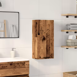 vidaXL Wall-mounted Bathroom Cabinet Toilet Vanity Unit Cupboard Old Wood - Additional view 2