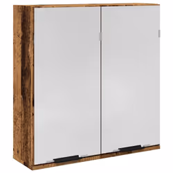 vidaXL Bathroom Mirror Cabinet Vanity Unit Wall Cabinet Storage Wall Cupboard - old wood