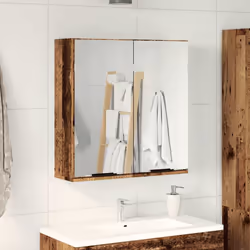 vidaXL Bathroom Mirror Cabinet Vanity Unit Wall Cabinet Storage Wall Cupboard - old wood