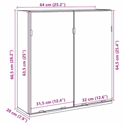 vidaXL Bathroom Mirror Cabinet Vanity Unit Wall Cabinet Storage Wall Cupboard - artisan oak - Additional view 10