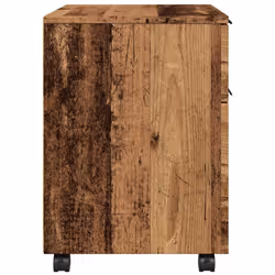 vidaXL Mobile File Cabinet with Wheels Desk Storage Cabinet Engineered Wood - old wood - Additional view 5