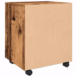 vidaXL Mobile File Cabinet with Wheels Desk Storage Cabinet Engineered Wood - old wood - Additional view 6