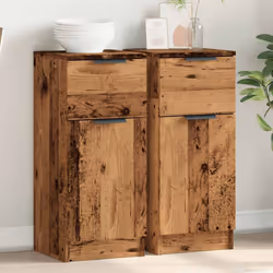 vidaXL Sideboards 2 pcs Old Wood 30x30x70 cm Engineered Wood cabinet cupboard