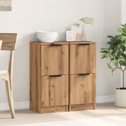 vidaXL Sideboards 2 pcs Artisan Oak 30x30x70 cm Engineered Wood cabinet