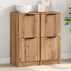 vidaXL Sideboards 2 pcs Artisan Oak 30x30x70 cm Engineered Wood cabinet