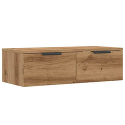vidaXL Wall Cabinet Floating TV Unit Wall Mount Media Cabinet Engineered Wood - artisan oak