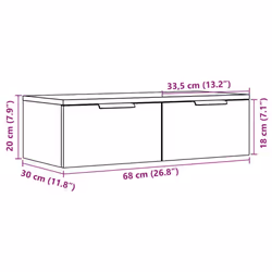 vidaXL Wall Cabinet Floating TV Unit Wall Mount Media Cabinet Engineered Wood - artisan oak - Additional view 9