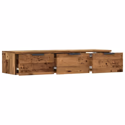 vidaXL Wall Cabinet Floating TV Unit Media Cabinet Storage Engineered Wood - old wood - Additional view 6