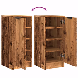 vidaXL Shoe Cabinet Shoe Cupboard Shelf Shoe Rack Shoe Storage Engineered Wood - old wood - Additional view 6