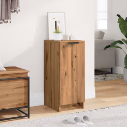 vidaXL Shoe Cabinet Shoe Cupboard Shelf Shoe Rack Shoe Storage Engineered Wood - artisan oak