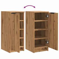 vidaXL Shoe Cabinet Shoe Cupboard Shelf Shoe Rack Shoe Storage Engineered Wood - artisan oak - Additional view 6