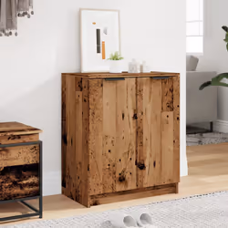 vidaXL Shoe Cabinet Engineered Wood Hall Shoe Holder Cupboard Organiser Shelf - old wood