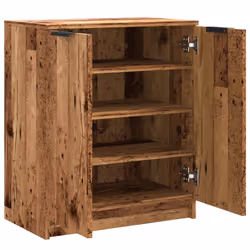 vidaXL Shoe Cabinet Engineered Wood Hall Shoe Holder Cupboard Organiser Shelf - old wood - Additional view 4