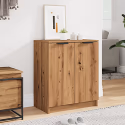 vidaXL Shoe Cabinet Engineered Wood Hall Shoe Holder Cupboard Organiser Shelf - artisan oak