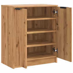 vidaXL Shoe Cabinet Engineered Wood Hall Shoe Holder Cupboard Organiser Shelf - artisan oak - Additional view 4