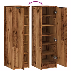 vidaXL Shoe Cabinet Shoe Cupboard Shoe Rack Shelf Old Wood Engineered Wood - Additional view 6