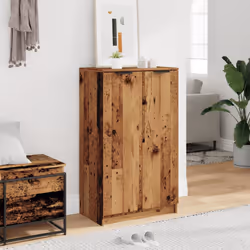 vidaXL Shoe Cabinet Shoe Cupboard Shoe Rack Shelf Old Wood Engineered Wood