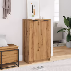 vidaXL Shoe Cabinet Shoe Cupboard Shoe Rack Shelf Artisian Oak Engineered Wood - Additional view 2