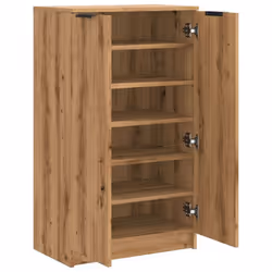 vidaXL Shoe Cabinet Shoe Cupboard Shoe Rack Shelf Artisian Oak Engineered Wood - Additional view 4