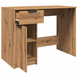 vidaXL Desk Artisan Oak 100x50x75 cm Engineered Wood office desk - Additional view 7