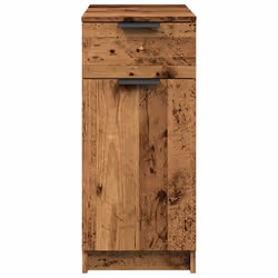 vidaXL Desk Cabinet Desk Cupboard Home Office Storage Cabinet Engineered Wood - old wood - Additional view 4