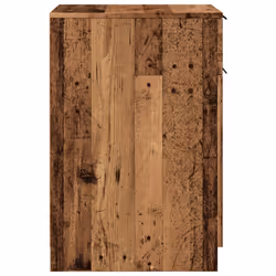 vidaXL Desk Cabinet Desk Cupboard Home Office Storage Cabinet Engineered Wood - old wood - Additional view 5