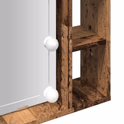 vidaXL Mirror Cabinet with LED Wall Cosmetic Mirror Old Wood Engineered Wood - Additional view 9