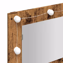 vidaXL Mirror Cabinet with LED Washroom Storage Cabinet Bathroom Vanity Unit - old wood - Additional view 9