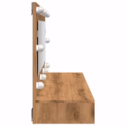 vidaXL Mirror Cabinet with LED Washroom Storage Cabinet Bathroom Vanity Unit - artisan oak - Additional view 5