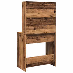 vidaXL Dressing Table with Mirror Bedroom Makeup Vanity Desk Cosmetic Table - old wood - Additional view 5