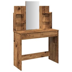 vidaXL Dressing Table with Mirror Dressing Room Cosmetic Table Vanity Table - old wood
