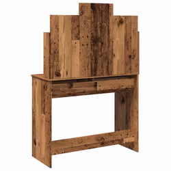 vidaXL Dressing Table with Mirror Dressing Room Cosmetic Table Vanity Table - old wood - Additional view 5