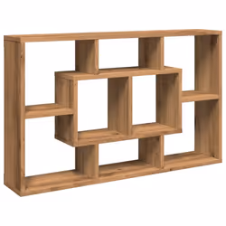 vidaXL Wall Shelf Home Living Room Hanging Rack Floating Shelf Engineered Wood - artisan oak