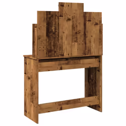 vidaXL Dressing Table with LED Lights Cosmetic Table Makeup Desk - old wood - Additional view 8