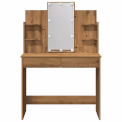 vidaXL Dressing Table with LED Lights Cosmetic Table Makeup Desk - artisan oak - Additional view 6