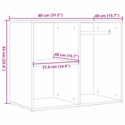 vidaXL Dressing Cabinet Dressing Storage Cosmetic Cupboard Engineered Wood - artisan oak - Additional view 8