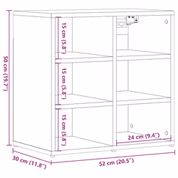 vidaXL Shoe Cabinet Hallway Wall Mounted Shoe Storage Rack Shelf Cupboard - old wood, 1 pcs - Additional view 8