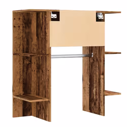 vidaXL Hallway Cabinet Wall Mounted Cabinet Hall Shelving Engineered Wood - old wood - Additional view 6