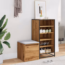 vidaXL Box Drawer Hall Tool Box Chest Organiser Storage Case Engineered Wood - artisan oak