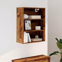 vidaXL Hanging Wall Cabinet Old Wood 69.5x32.5x90 cm cabinet side cabinet - Additional view 2