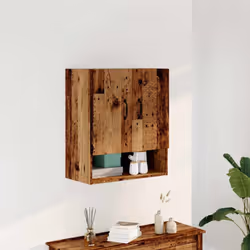 vidaXL Wall Cabinet Hanging Storage Cabinet Wall Cupboard Engineered Wood - old wood