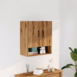 vidaXL Wall Cabinet Hanging Storage Cabinet Wall Cupboard Engineered Wood - artisan oak