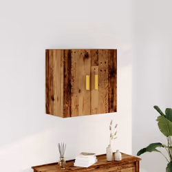 vidaXL Wall Cabinet Floating TV Unit Wall Mounted Cabinet Engineered Wood - old wood