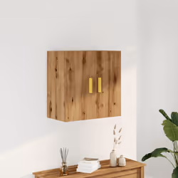 vidaXL Wall Cabinet Floating TV Unit Wall Mounted Cabinet Engineered Wood - artisan oak